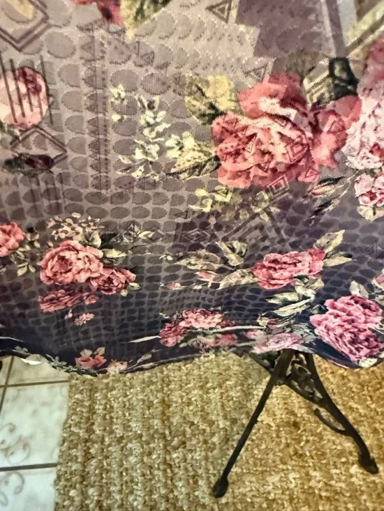 NWOT Signature Studio Pretty Floral Print Tank Top w Lace XL - Picture 8 of 12